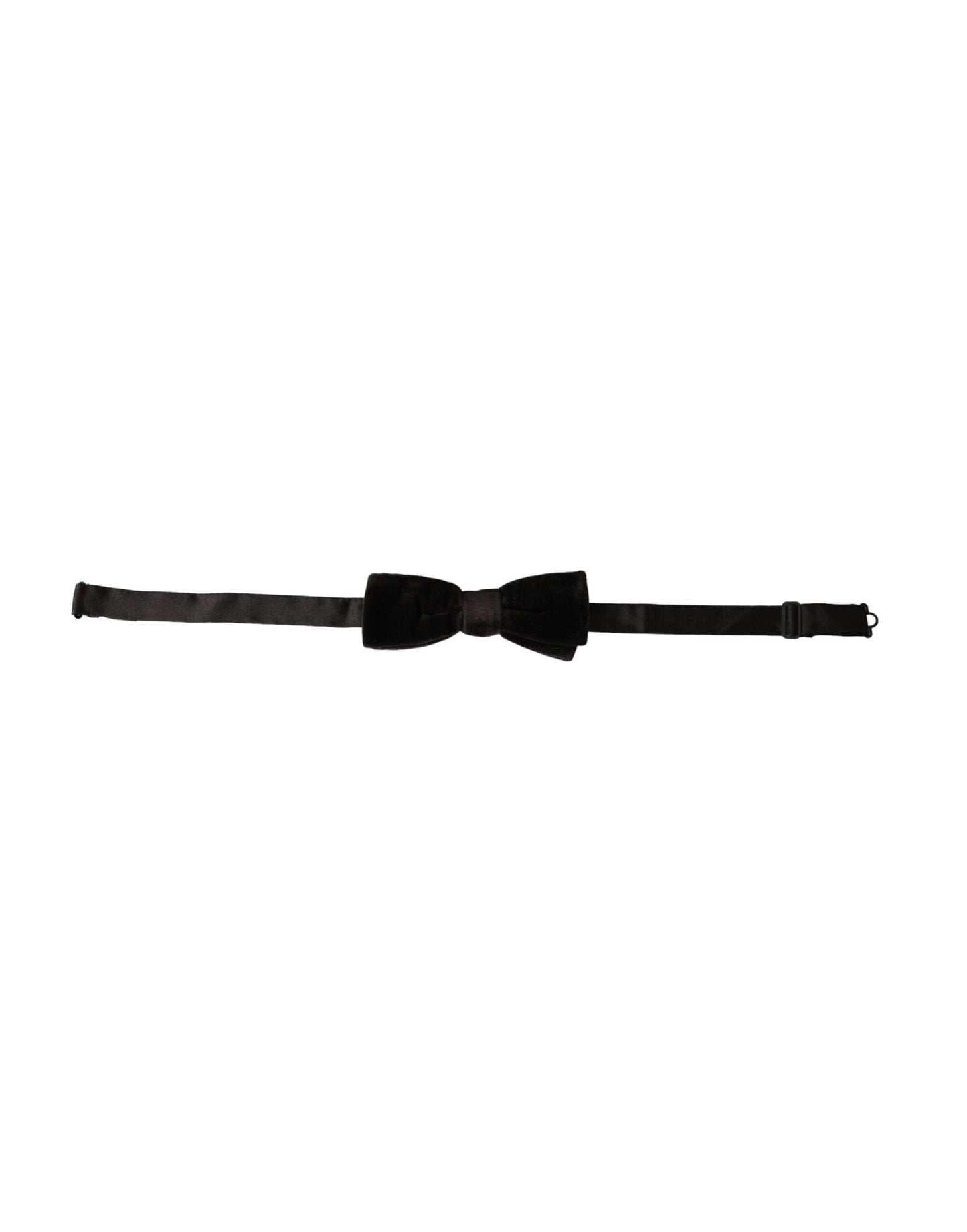 Nœud papillon ajustable en velours noir et coton Dolce &amp; Gabbana pour homme