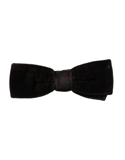 Nœud papillon ajustable en velours noir et coton Dolce &amp; Gabbana pour homme