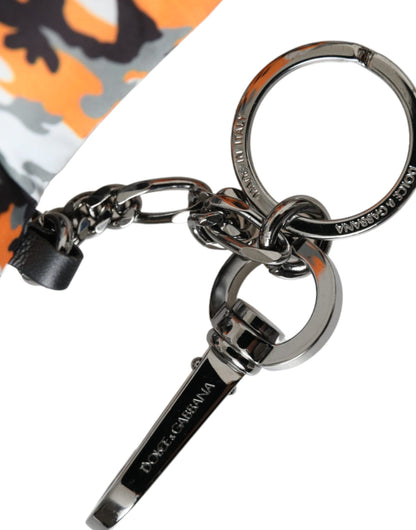 Porte-clés Dolce &amp; Gabbana à motif camouflage multicolore et silhouette animale