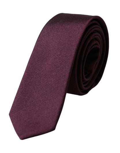 Cravate ajustable pour homme Dolce &amp; Gabbana Bordeaux unie 100 % soie