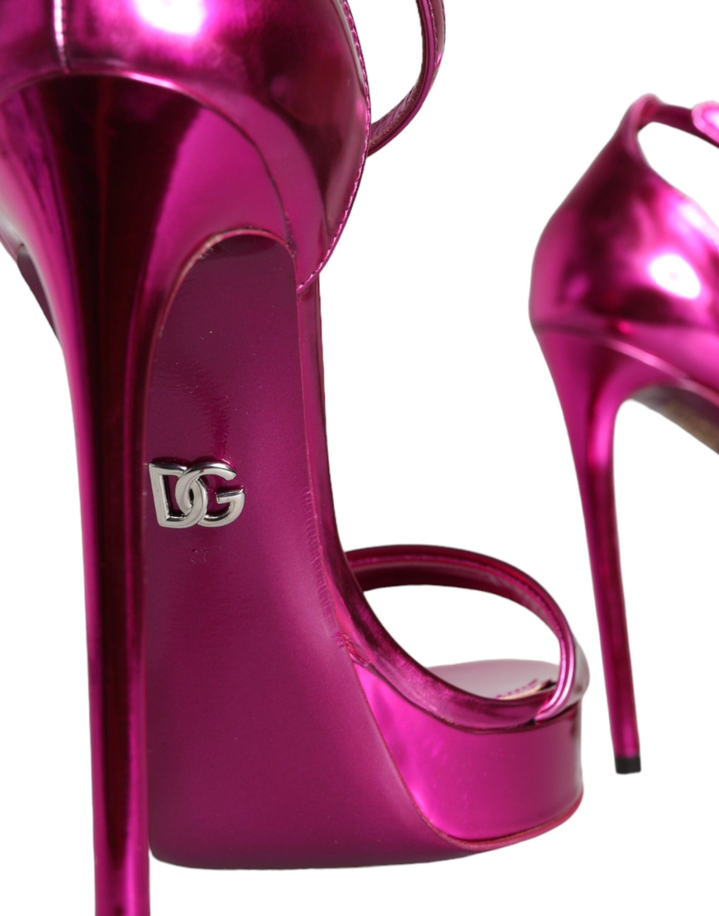 Sandales à talons et bride cheville Dolce &amp; Gabbana Fuchsia KEIRA