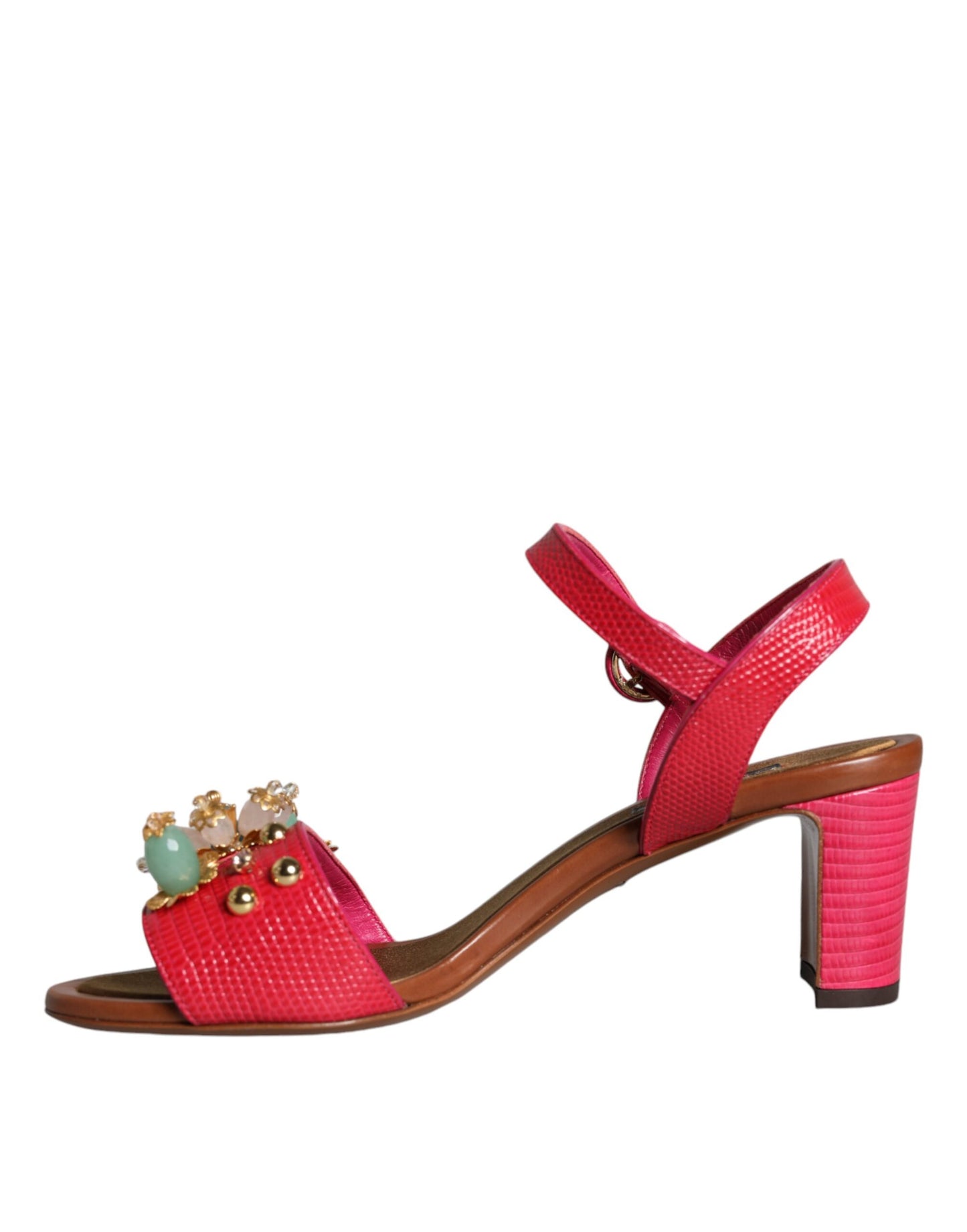 Sandales Keira en cuir fuchsia Dolce &amp; Gabbana