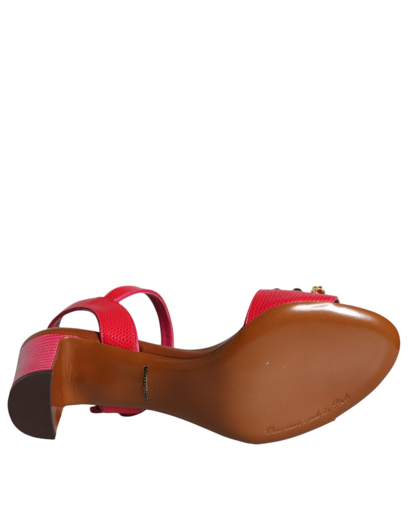 Sandales Keira en cuir fuchsia Dolce &amp; Gabbana