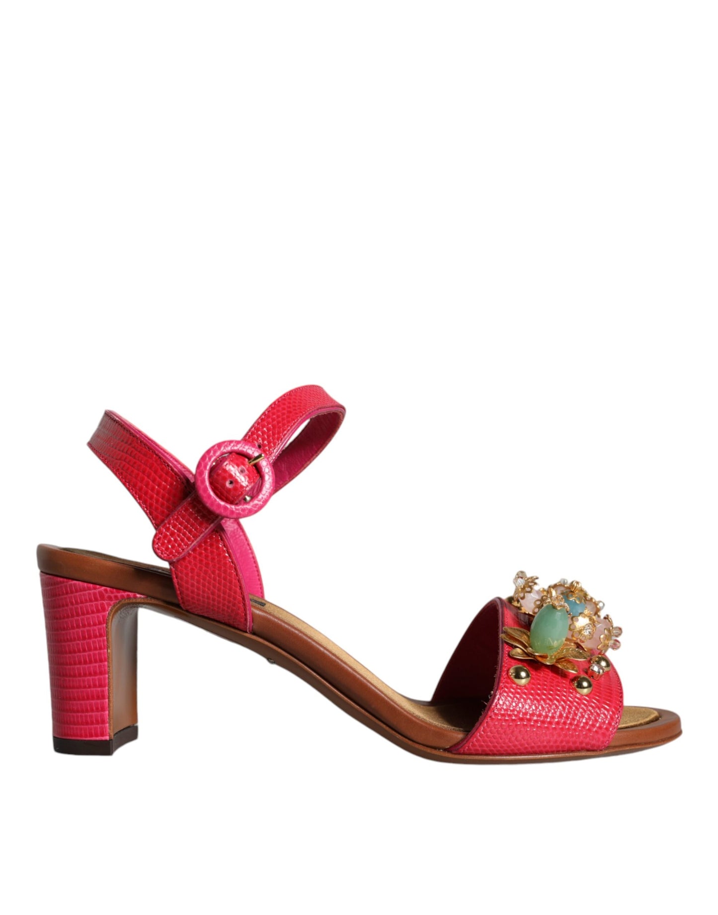 Sandales Keira en cuir fuchsia Dolce &amp; Gabbana