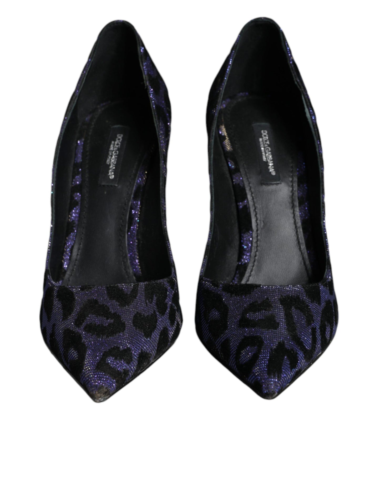 Escarpins à talons hauts Dolce &amp; Gabbana en lurex léopard violet