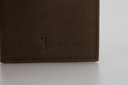 Billionaire Italian Couture – Zweifach-Geldbörse aus braunem Leder
