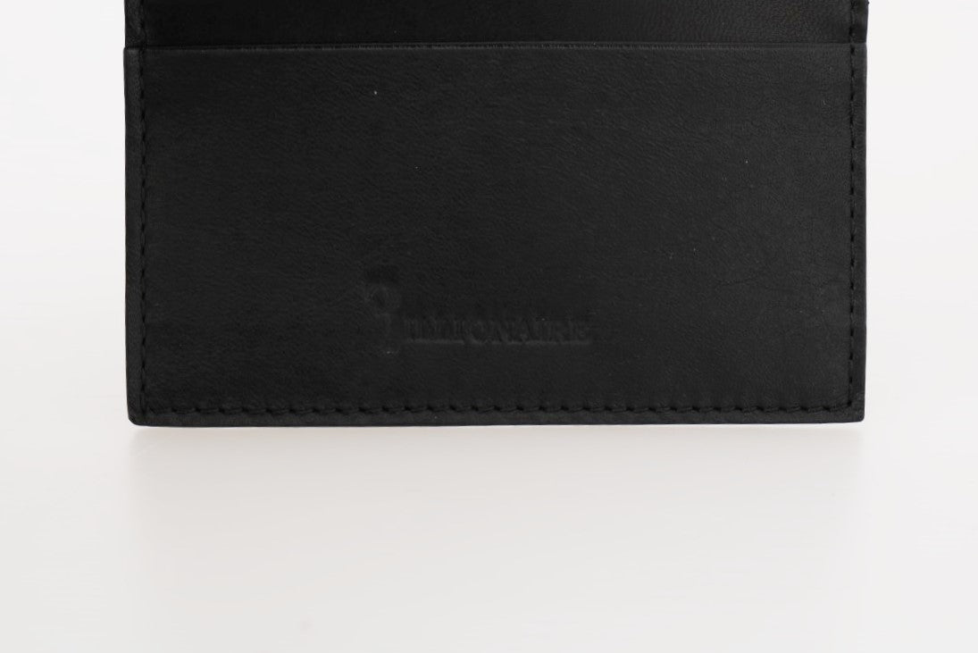 Billionaire Italian Couture – Kartenetui aus schwarzem Leder