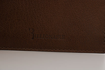 Billionaire Italian Couture – Kartenetui aus braunem Leder