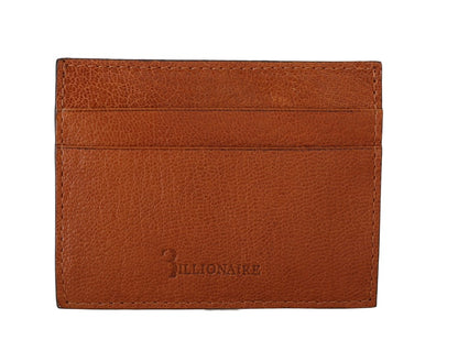 Billionaire Italian Couture – Kartenetui aus braunem Leder