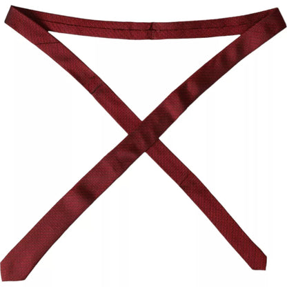 Cravate ajustable pour homme Dolce &amp; Gabbana en 100 % soie à motifs rouges