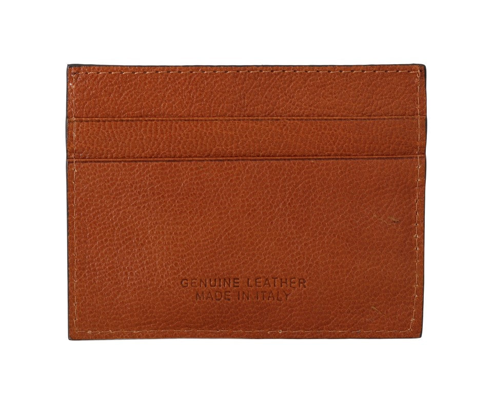 Billionaire Italian Couture – Kartenetui aus braunem Leder