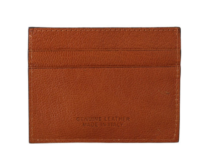 Billionaire Italian Couture – Kartenetui aus braunem Leder
