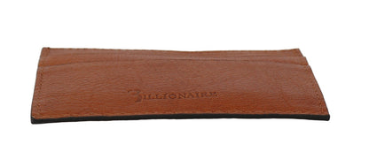 Billionaire Italian Couture – Kartenetui aus braunem Leder