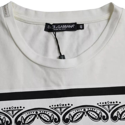 T-shirt homme Dolce &amp; Gabbana en coton blanc à imprimé bandana