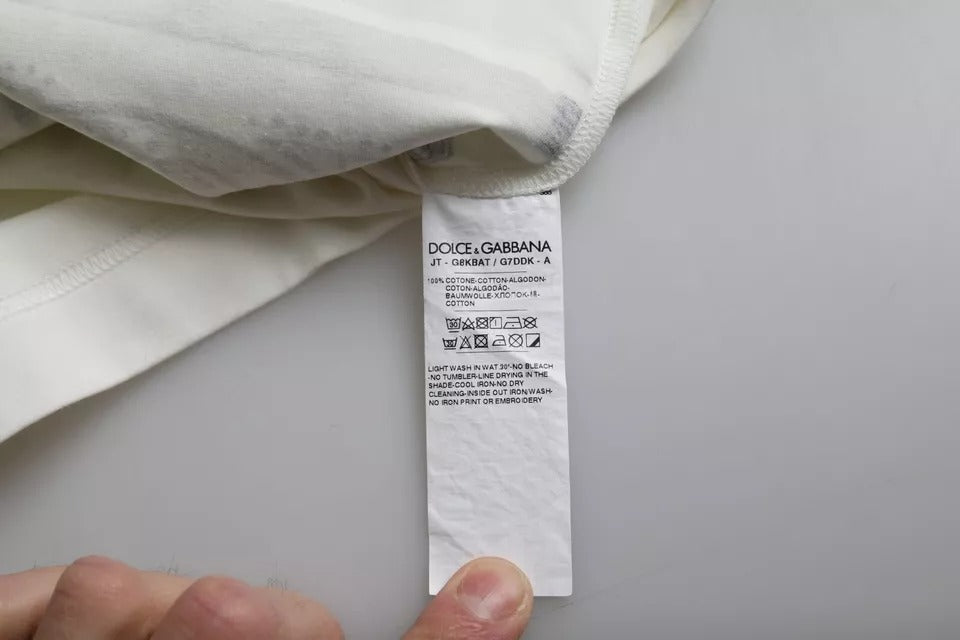 T-shirt homme Dolce &amp; Gabbana en coton blanc à imprimé bandana