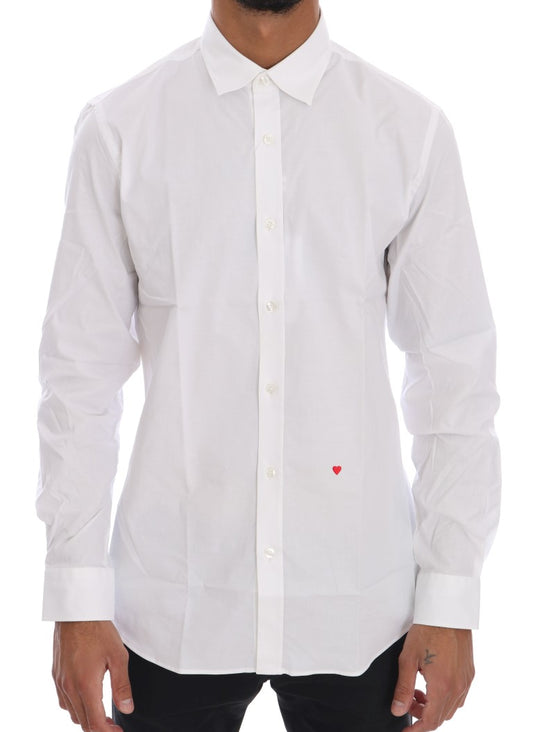 Moschino Slim Fit Hemd aus weißer Stretch-Baumwolle