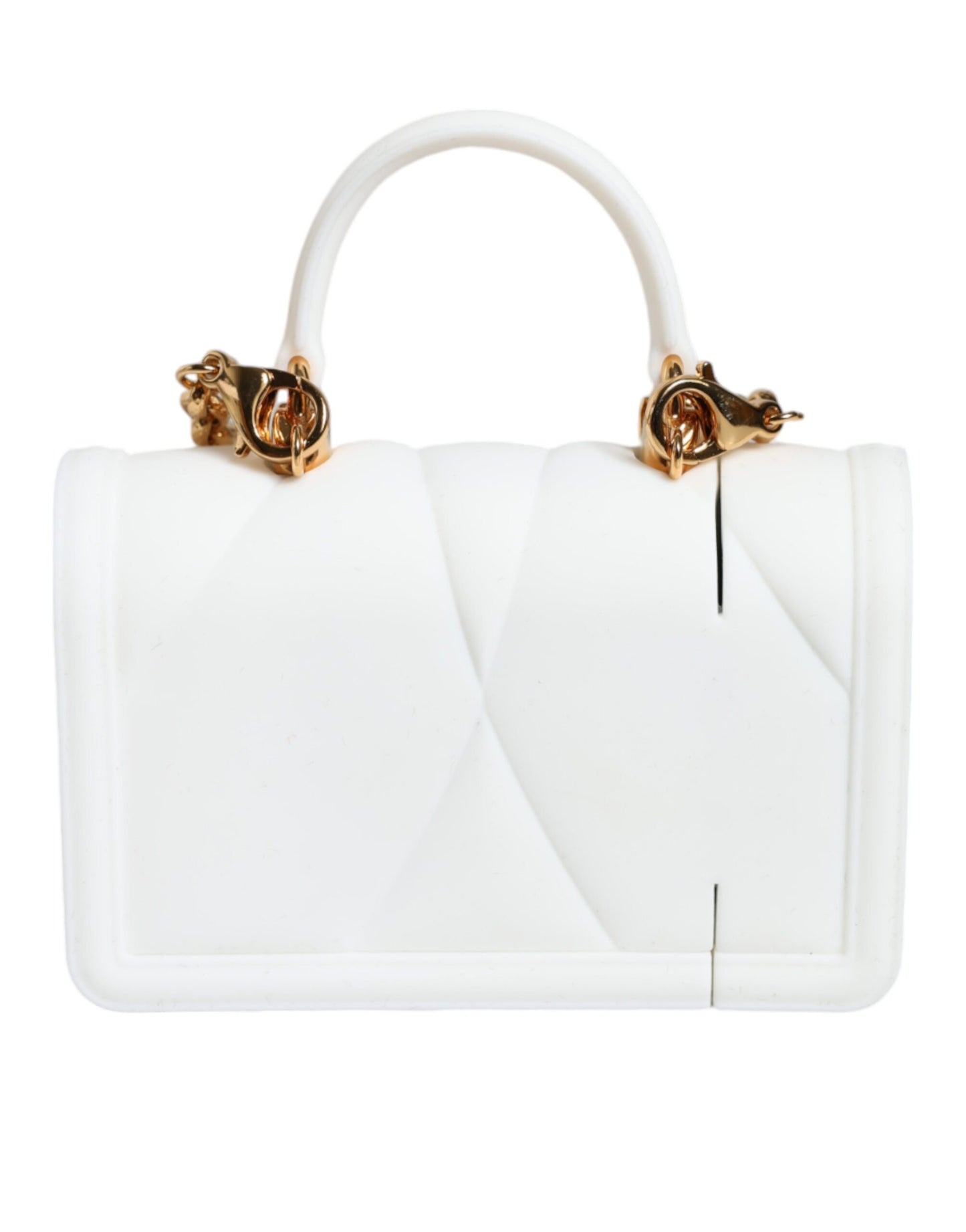 Étui pour Airpods Dolce &amp; Gabbana en silicone blanc avec motif cœur dévotion