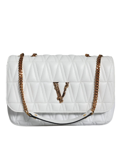 Versace – Weiße Mini-Umhängetasche aus Nappaleder