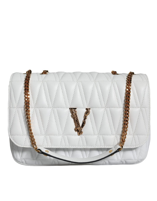 Versace – Weiße Mini-Umhängetasche aus Nappaleder