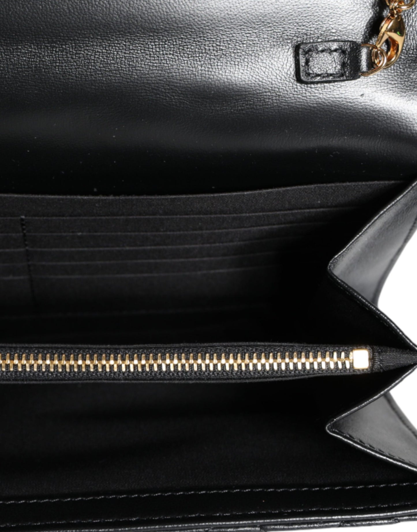 Versace – Schwarze Umhängetasche aus gestepptem Nappaleder