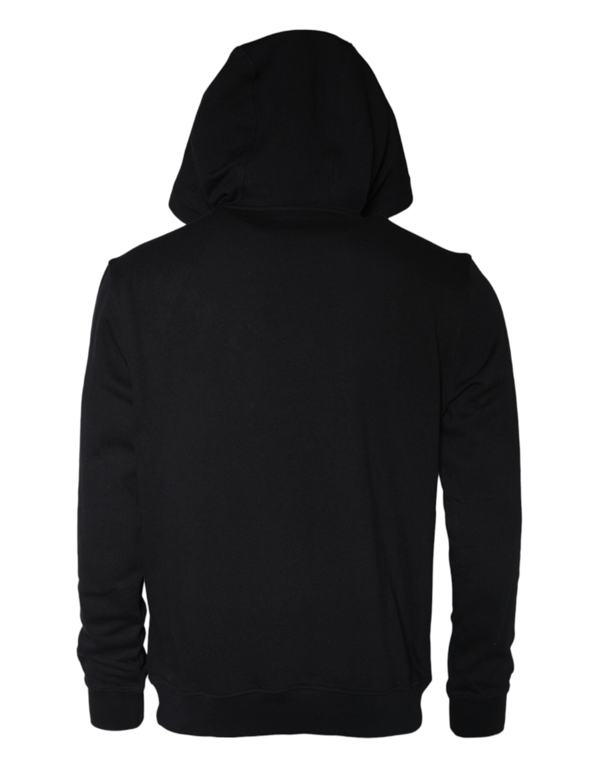 Sweat à capuche en coton noir à imprimé Medusa Versace