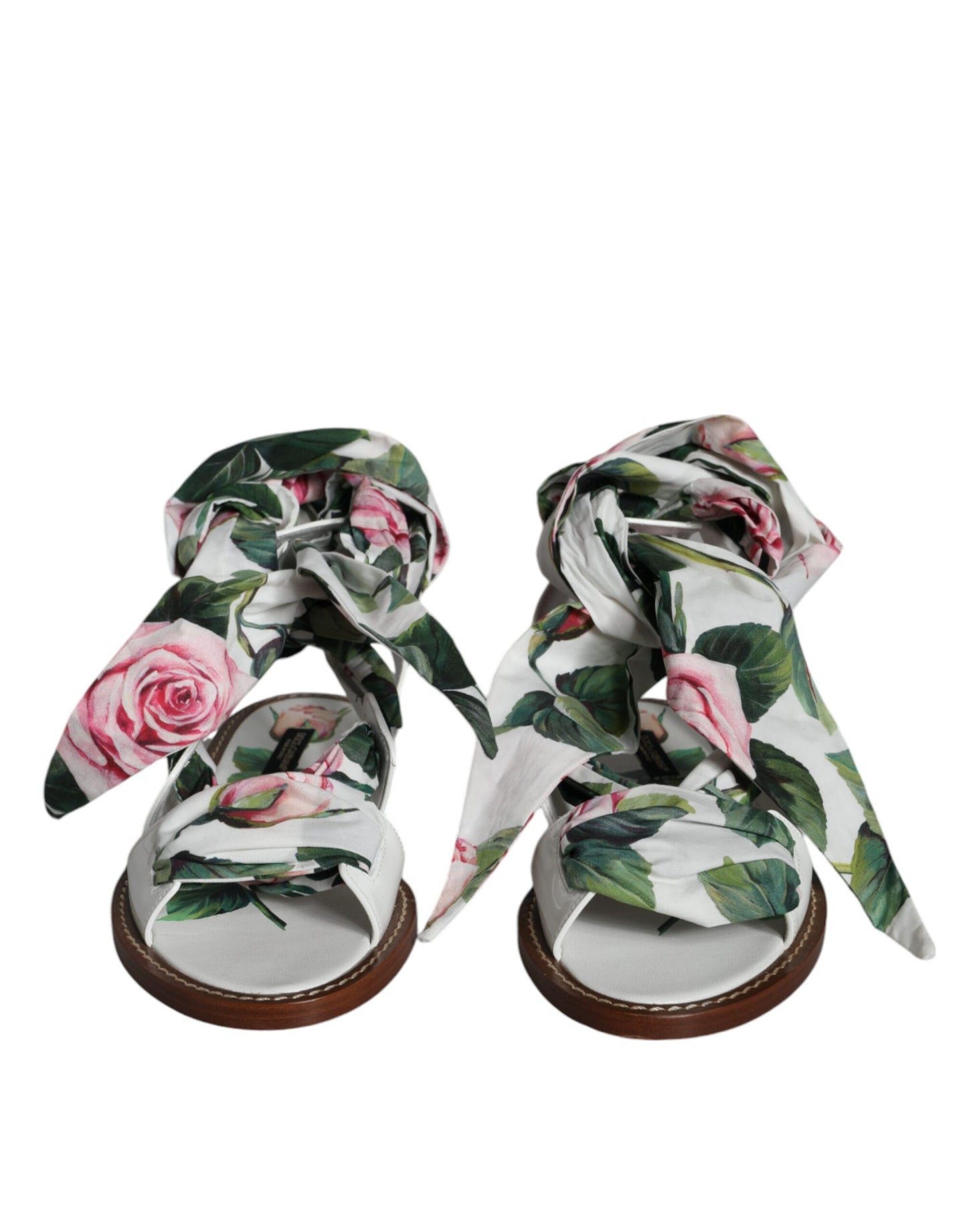 Sandales à bride cheville à imprimé floral multicolore Dolce &amp; Gabbana