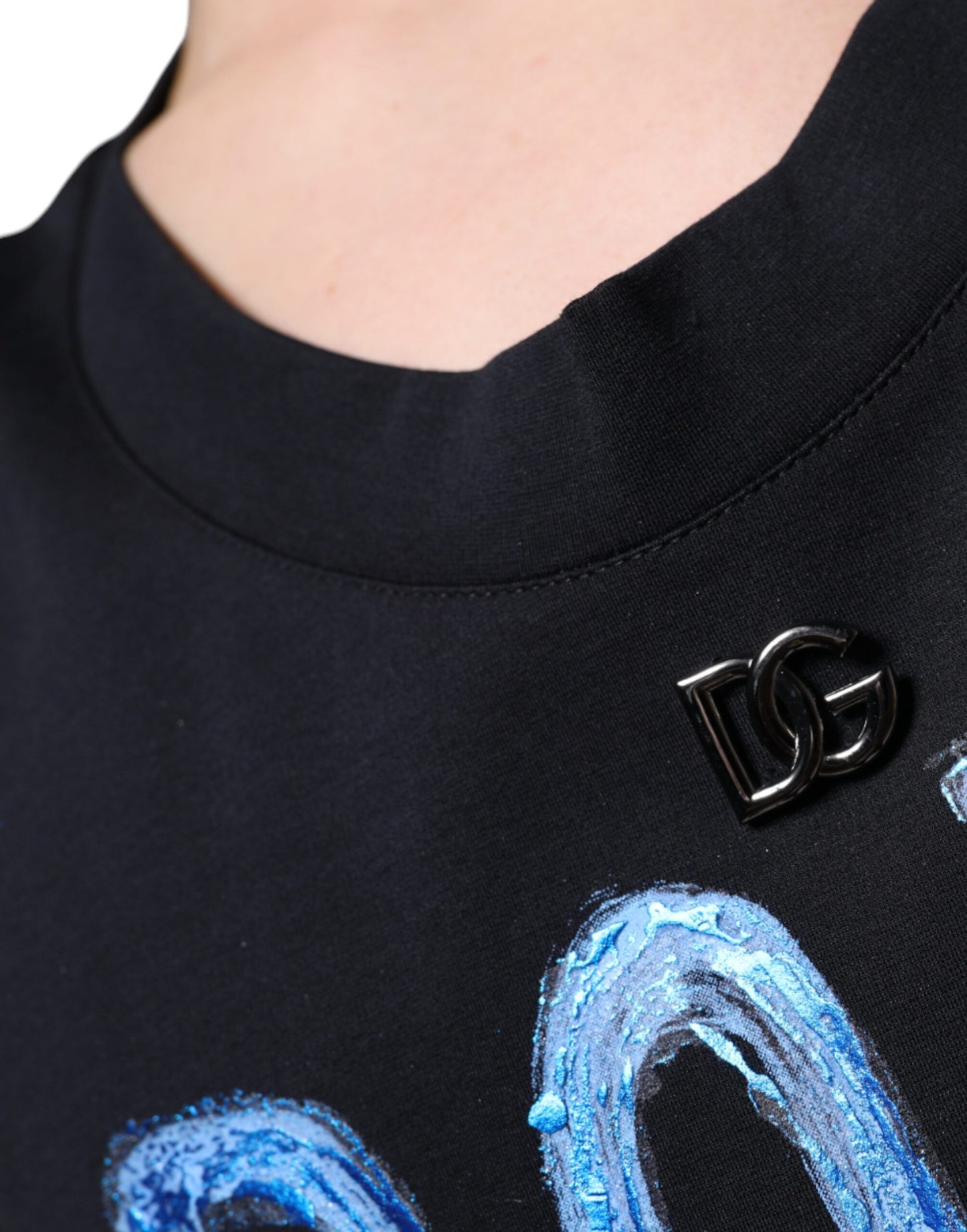 T-shirt sans manches en coton noir Dolce &amp; Gabbana Born To Be Free