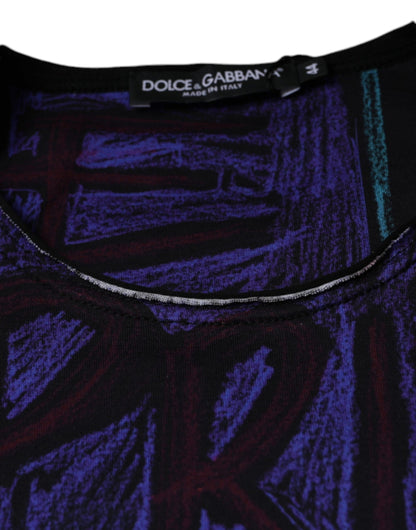 T-shirt en coton à imprimé graphique multicolore Dolce &amp; Gabbana