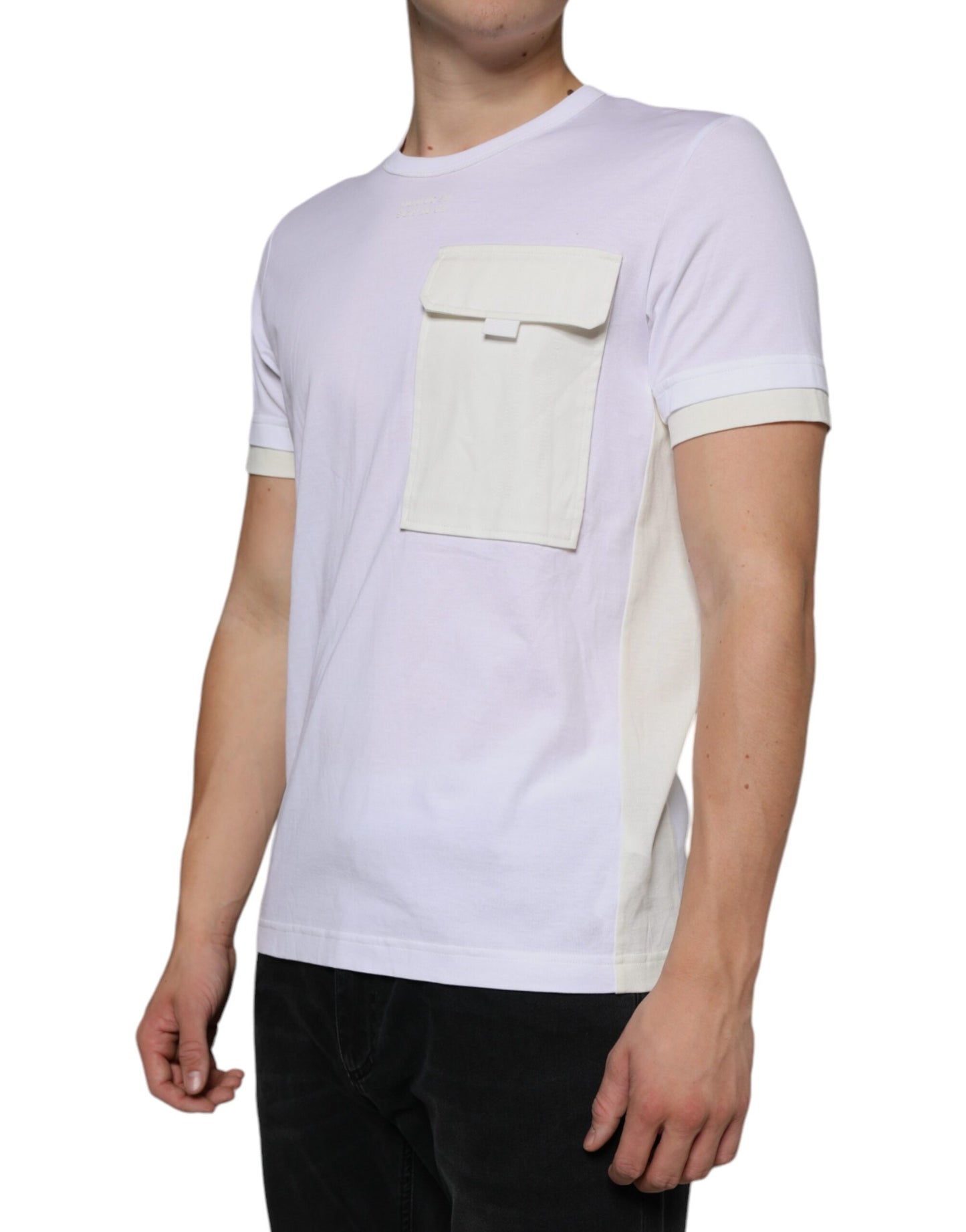 T-shirt à manches courtes en coton blanc Dolce &amp; Gabbana
