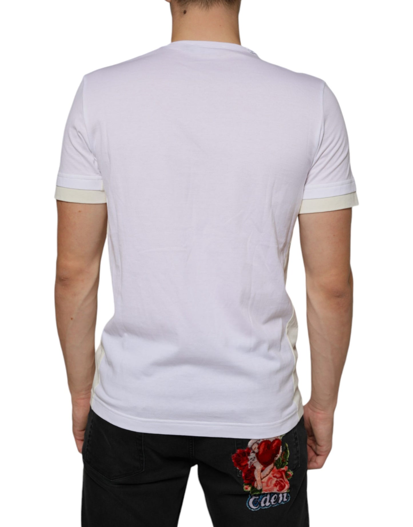 T-shirt à manches courtes en coton blanc Dolce &amp; Gabbana