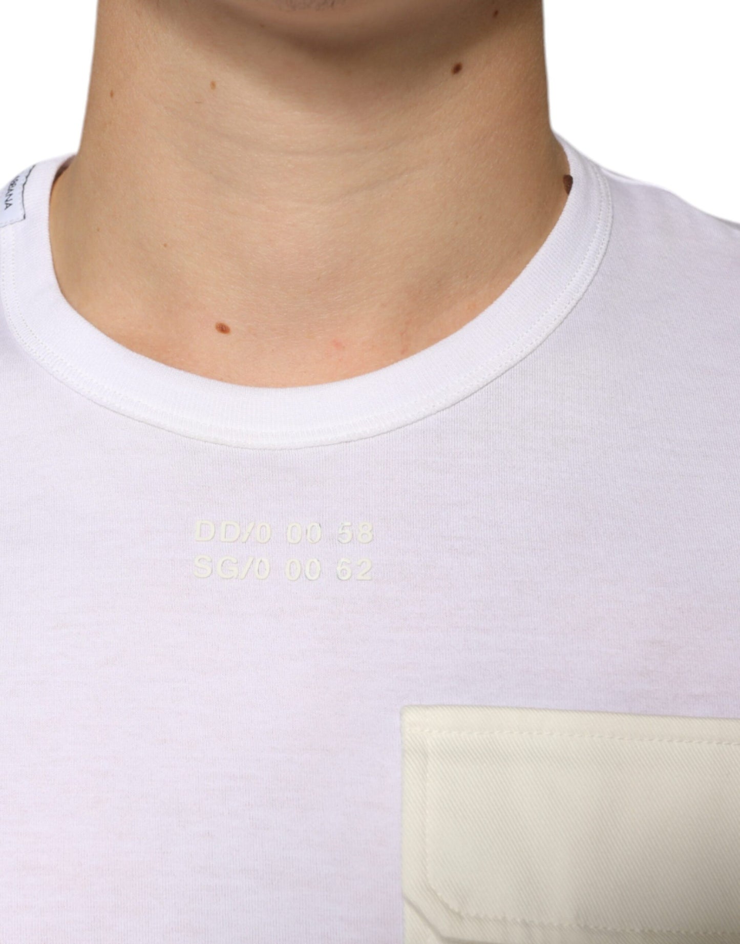 T-shirt à manches courtes en coton blanc Dolce &amp; Gabbana