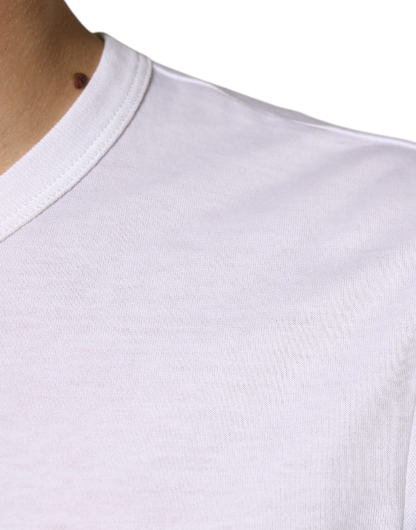 T-shirt à manches courtes en coton blanc Dolce &amp; Gabbana