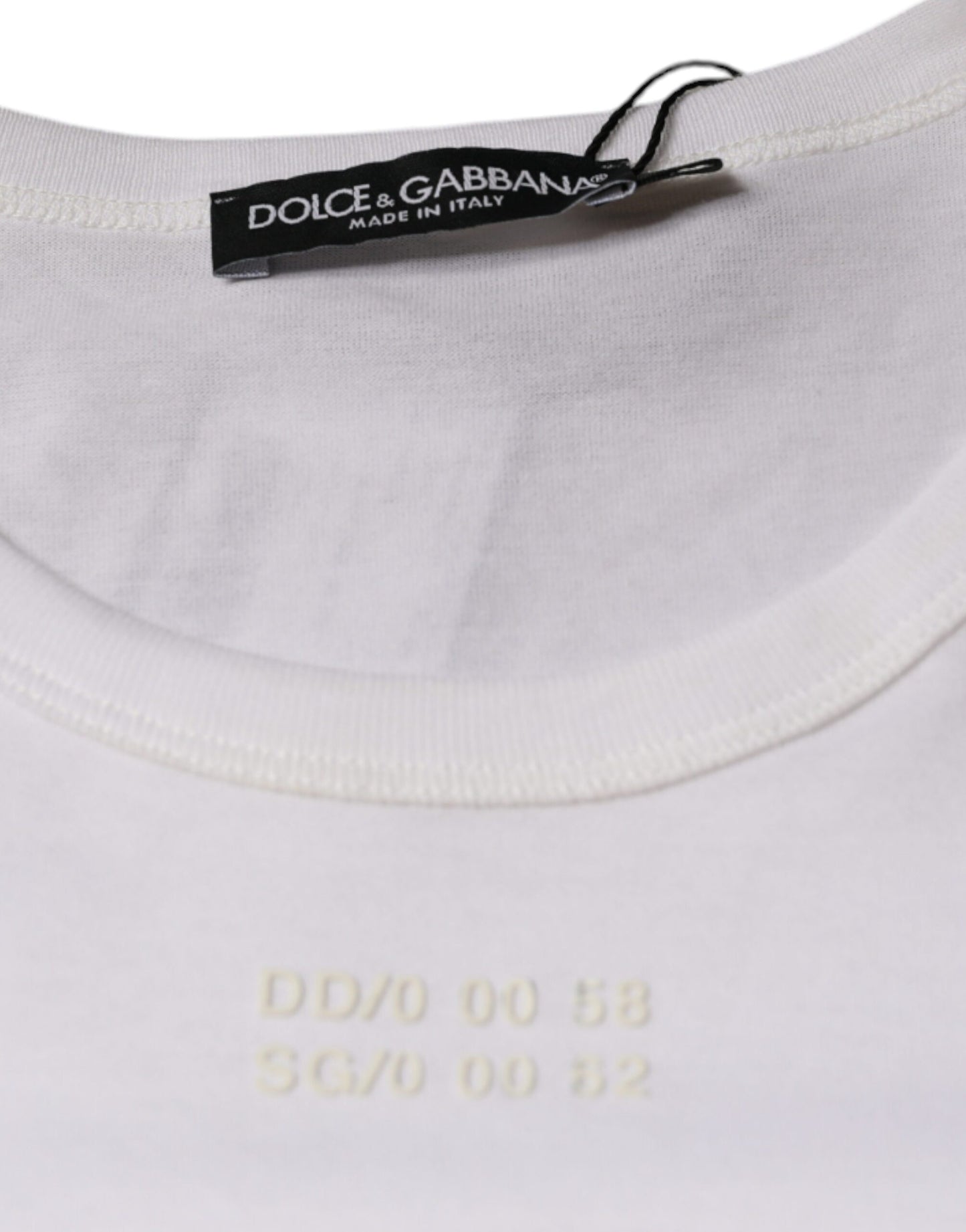 T-shirt à manches courtes en coton blanc Dolce &amp; Gabbana