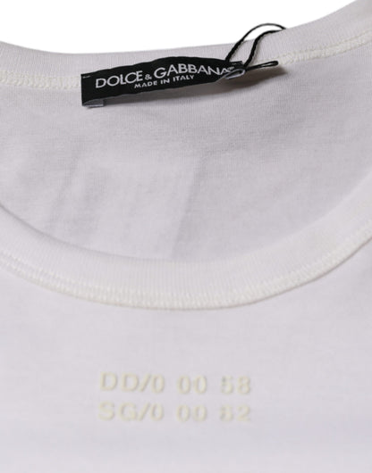 T-shirt à manches courtes en coton blanc Dolce &amp; Gabbana