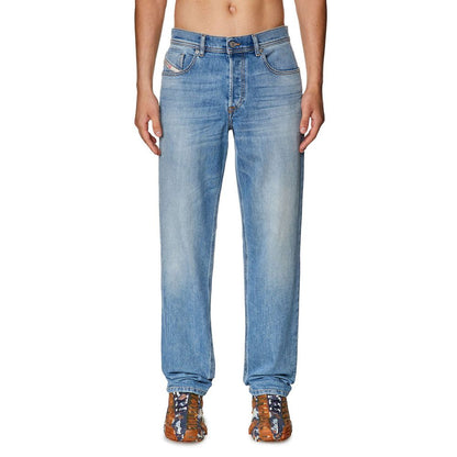 Diesel Herren-Jeans aus hellblauer Baumwolle mit normaler Passform