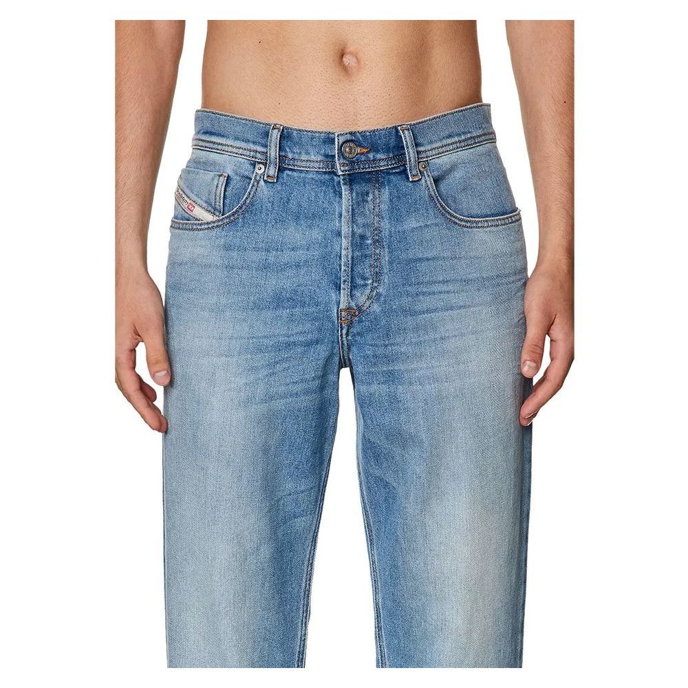 Diesel Herren-Jeans aus hellblauer Baumwolle mit normaler Passform
