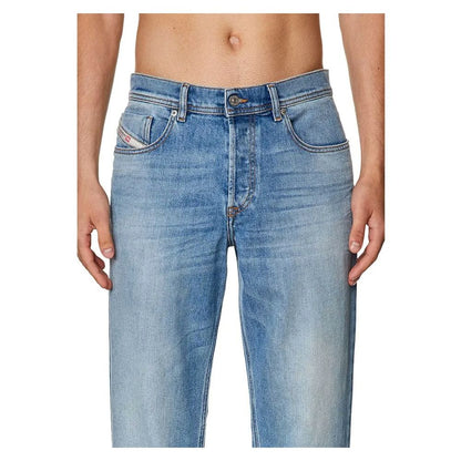 Diesel Herren-Jeans aus hellblauer Baumwolle mit normaler Passform