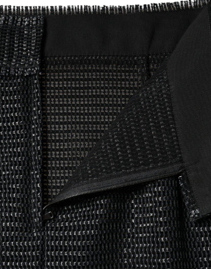 Jupe crayon taille haute en viscose noire Dolce &amp; Gabbana