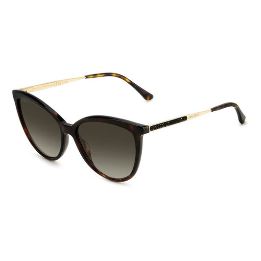 Jimmy Choo Braune Metallsonnenbrille