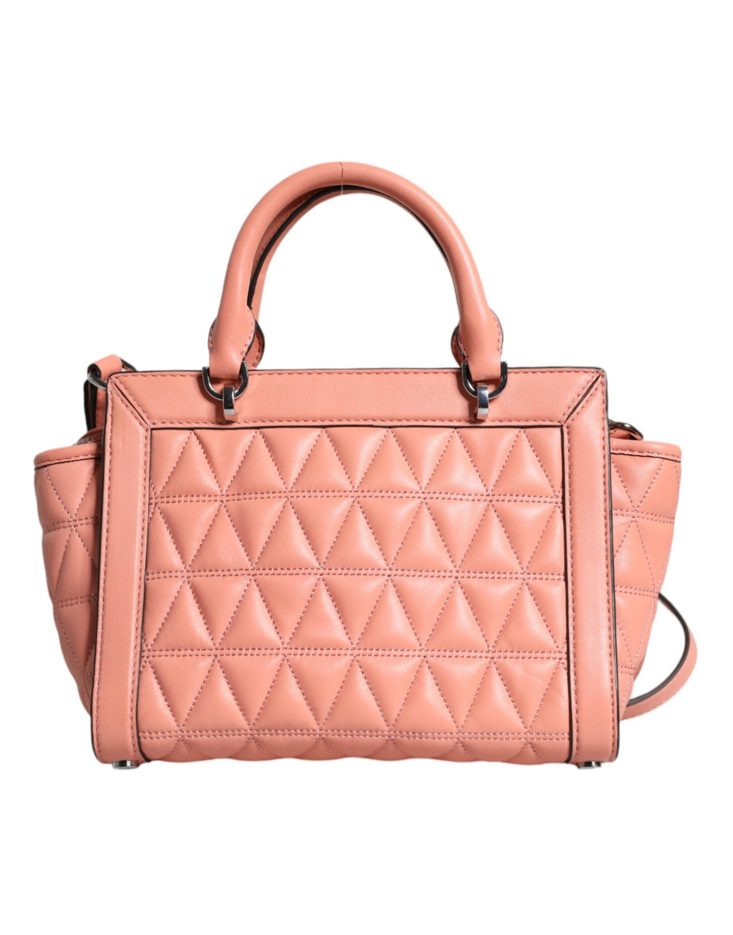 Sac messager Michael Kors en cuir matelassé pêche avec logo VIVIANNE