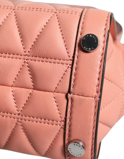 Sac messager Michael Kors en cuir matelassé pêche avec logo VIVIANNE