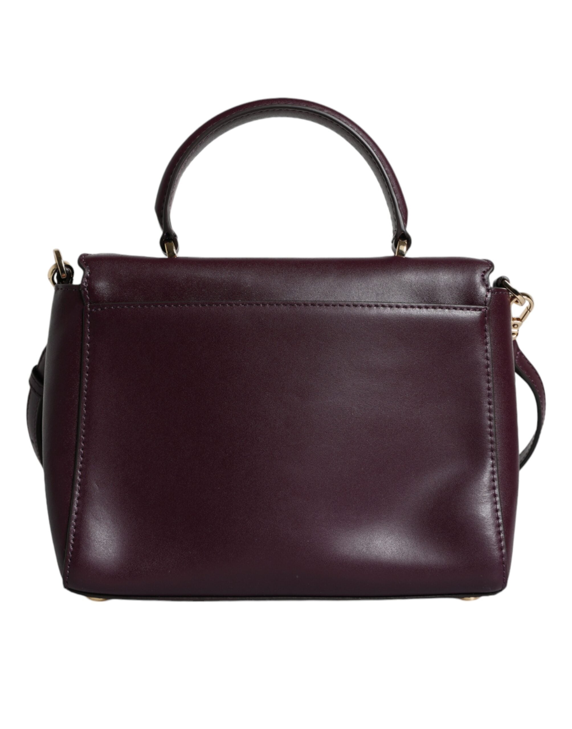 Sac à bandoulière MINDY en cuir violet avec plaque logo Michael Kors
