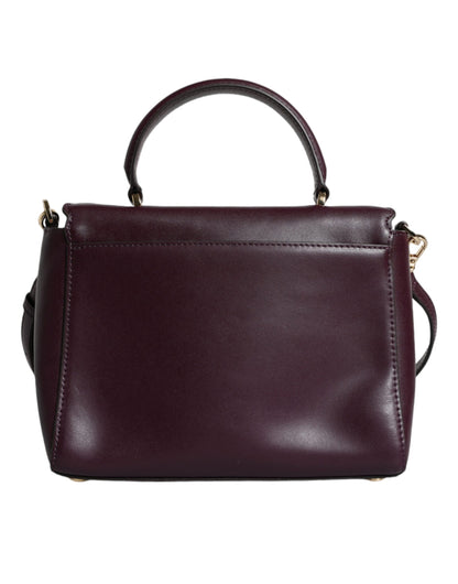 Sac à bandoulière MINDY en cuir violet avec plaque logo Michael Kors