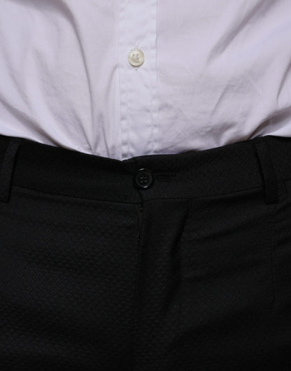 Pantalon habillé skinny en laine noire Dolce &amp; Gabbana