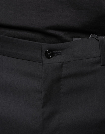Pantalon skinny en laine noire Dolce &amp; Gabbana pour homme