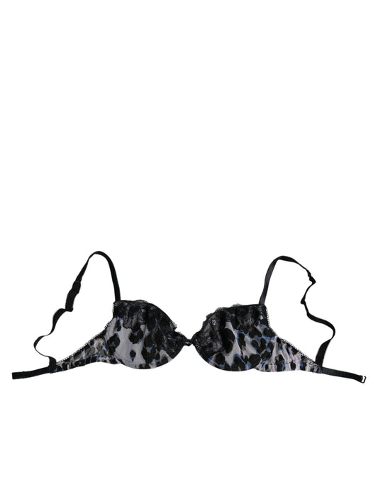 Soutien-gorge push-up léopard blanc Roberto Cavalli Reggiseno