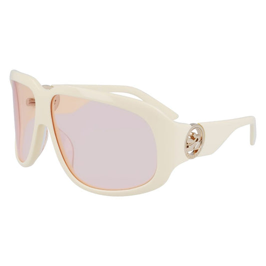 Longchamp – Weiße Acetat-Sonnenbrille
