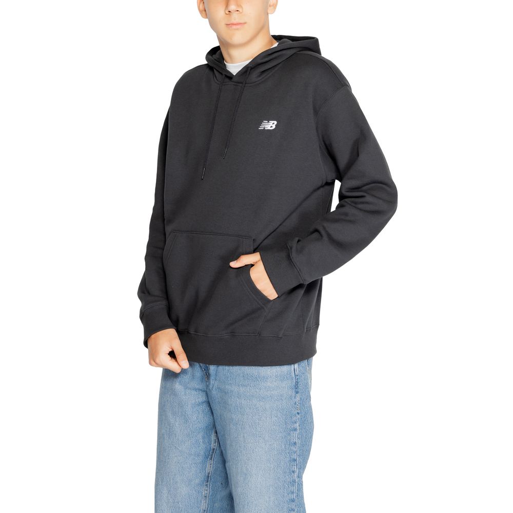 Sweat à capuche en coton noir New Balance