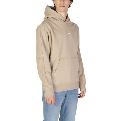 Sweat à capuche beige en polyester recyclé New Balance