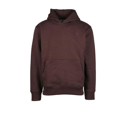 Adidas – Brauner Kapuzenpullover aus Baumwolle